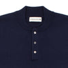 Cotton Cashmere Knitted Henley Navy