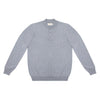 Cotton Cashmere Knitted Henley Grey