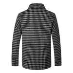 Black & White Check Wool Blend Overshirt